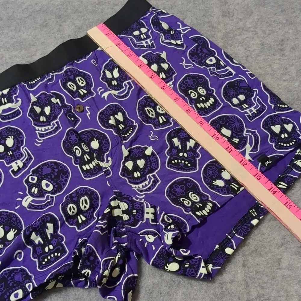 NWOT MeUndies Glow in the Dark Skull Men's Button Boxers Medium